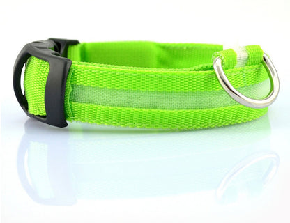 Nylon LED Pet Dog Luminous Collar - Night Safety Flashing Glow in the Dark big dogs big hugs, Ltd.