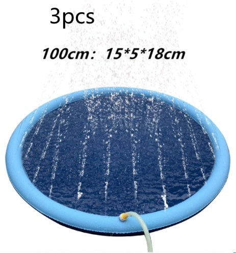 Non-Slip Splash Pad For Kids And Pet Dog Pool | Summer Outdoor Water Toys Fun Backyard Fountain Play Mat big dogs big hugs, Ltd.