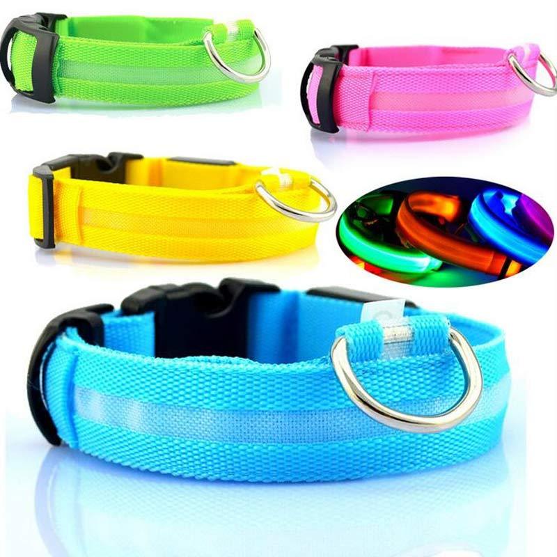 Nylon LED Pet Dog Luminous Collar - Night Safety Flashing Glow in the Dark big dogs big hugs, Ltd.