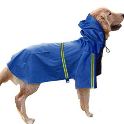 Stylish and Waterproof Large Dog Raincoat with Reflective Strips big dogs big hugs, Ltd.