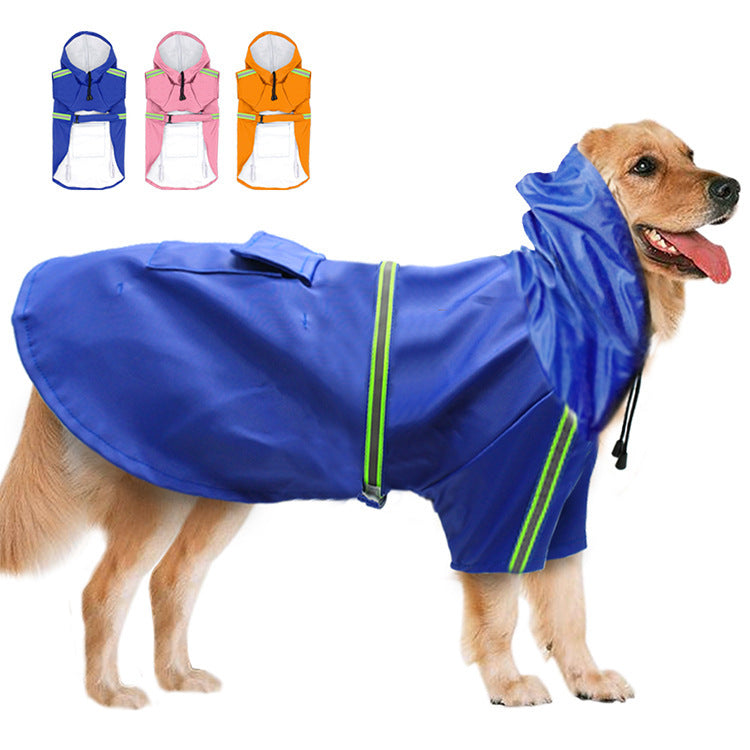 Stylish and Waterproof Large Dog Raincoat with Reflective Strips big dogs big hugs, Ltd.