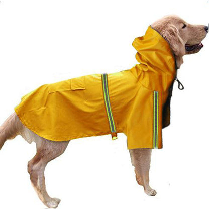 Stylish and Waterproof Large Dog Raincoat with Reflective Strips big dogs big hugs, Ltd.