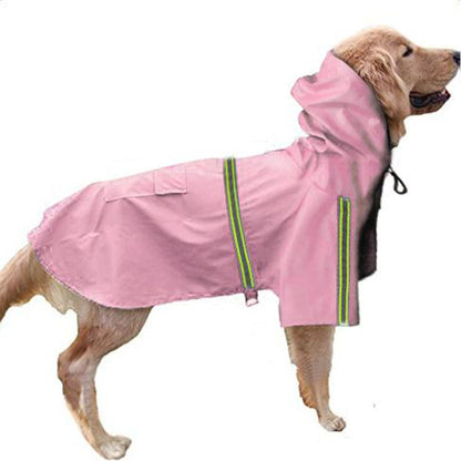 Stylish and Waterproof Large Dog Raincoat with Reflective Strips big dogs big hugs, Ltd.