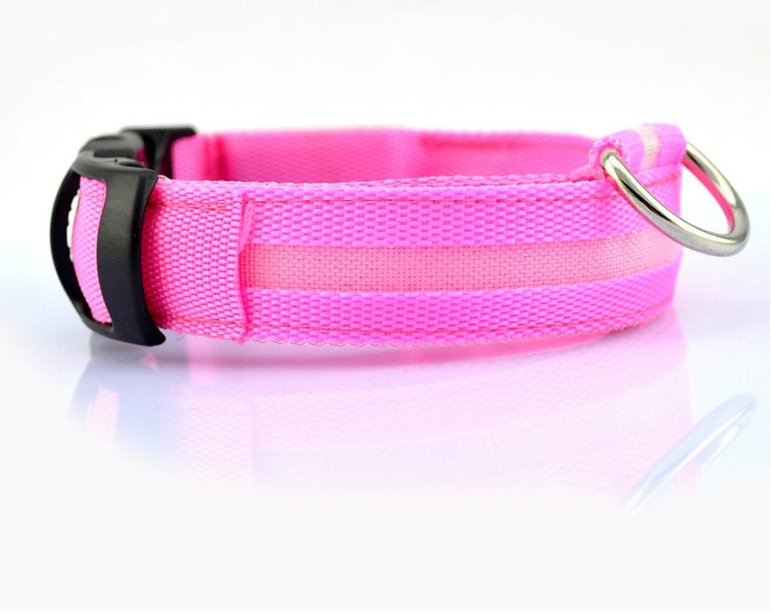 Nylon LED Pet Dog Luminous Collar - Night Safety Flashing Glow in the Dark big dogs big hugs, Ltd.