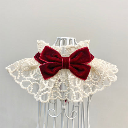 Lace and Velvet Dog Scarf Bow Tie for Special Occasions big dogs big hugs, Ltd.