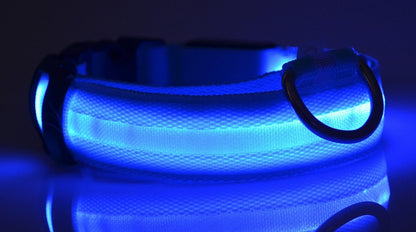 Nylon LED Pet Dog Luminous Collar - Night Safety Flashing Glow in the Dark big dogs big hugs, Ltd.