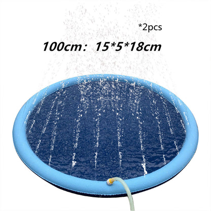 Non-Slip Splash Pad For Kids And Pet Dog Pool | Summer Outdoor Water Toys Fun Backyard Fountain Play Mat big dogs big hugs, Ltd.