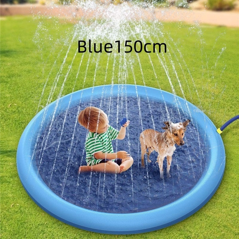 Non-Slip Splash Pad For Kids And Pet Dog Pool | Summer Outdoor Water Toys Fun Backyard Fountain Play Mat big dogs big hugs, Ltd.