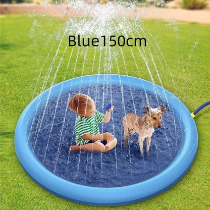 Non-Slip Splash Pad For Kids And Pet Dog Pool | Summer Outdoor Water Toys Fun Backyard Fountain Play Mat big dogs big hugs, Ltd.