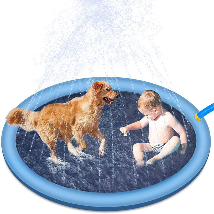 Non-Slip Splash Pad For Kids And Pet Dog Pool | Summer Outdoor Water Toys Fun Backyard Fountain Play Mat big dogs big hugs, Ltd.