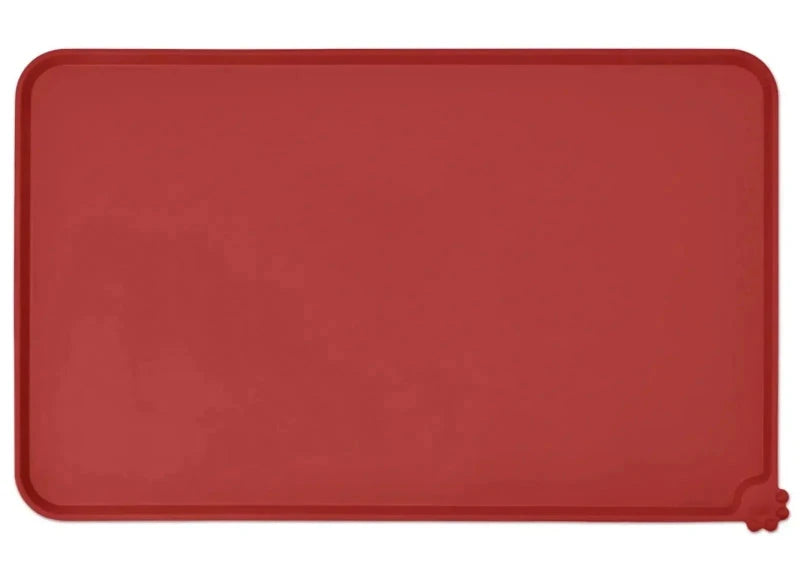 Dog Food Silicone Mat-red