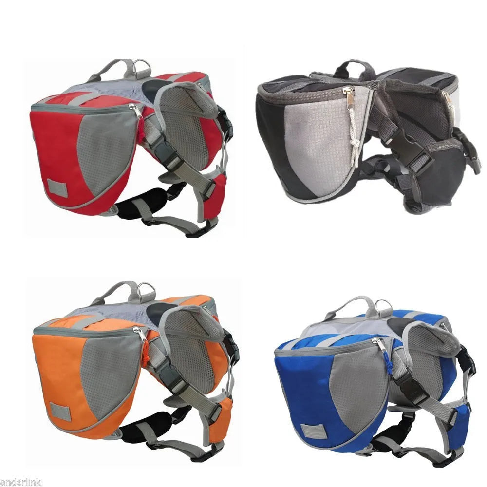 Durable Dog Backpack for Outdoor Training and Snack Carrier - Medium to Large Sizes Big Dogs Big Hugs