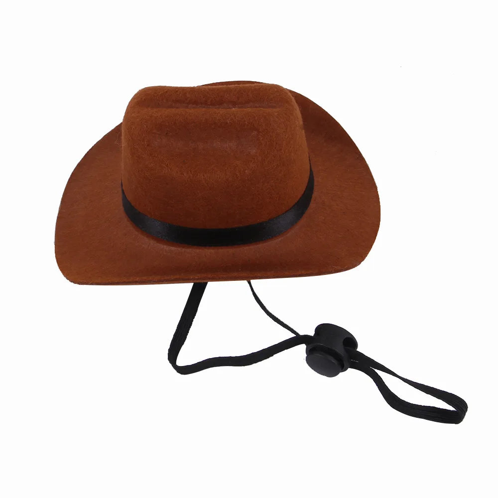 Dogs Outdoor Cowboy Hat - Adjustable Fashion Caps for Small Medium Puppies Big Dogs Big Hugs