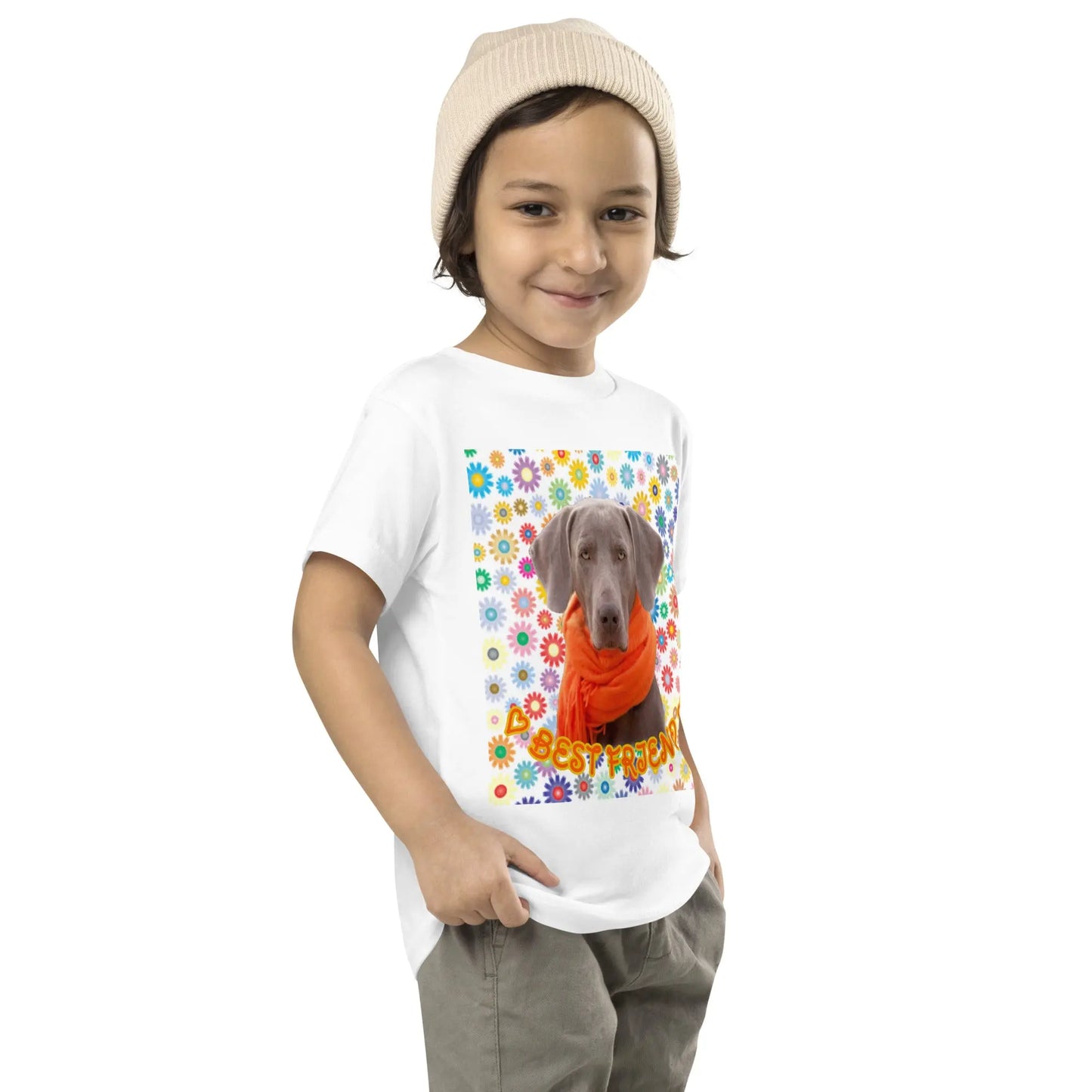 Toddler Short Sleeve Tee: Viszla-Best Friend Big Dogs Big Hugs, Ltd.