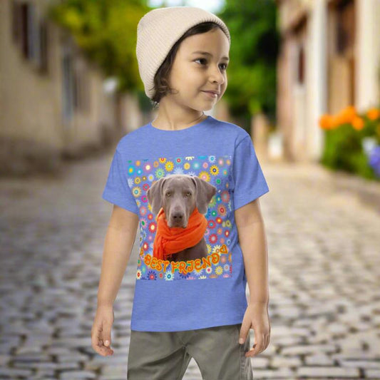 Toddler Short Sleeve Tee: Viszla-Best Friend Big Dogs Big Hugs, Ltd.