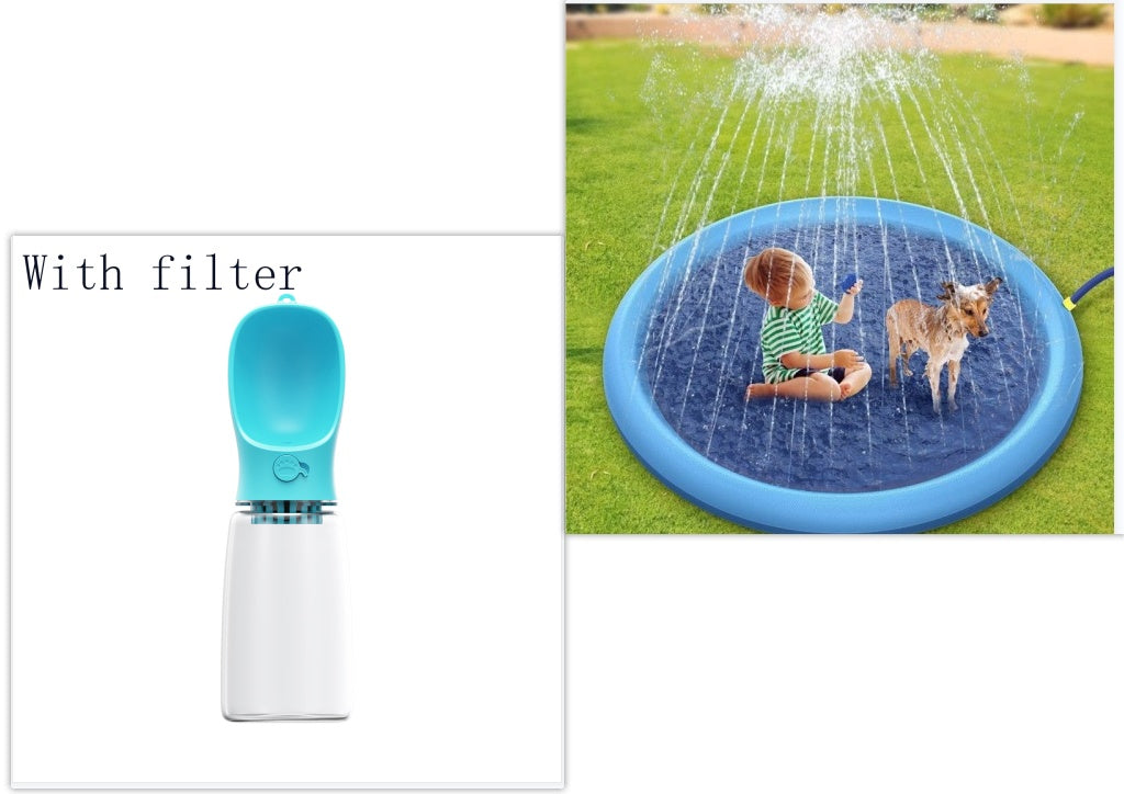 Non-Slip Splash Pad For Kids And Pet Dog Pool | Summer Outdoor Water Toys Fun Backyard Fountain Play Mat big dogs big hugs, Ltd.