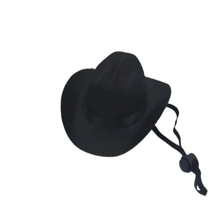 dog cowboy hat-black