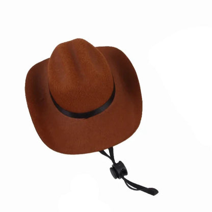 dog cowboy hat-brown