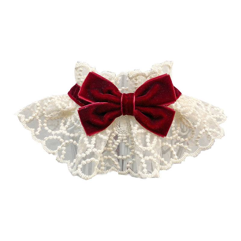 Lace and Velvet Dog Scarf Bow Tie for Special Occasions big dogs big hugs, Ltd.