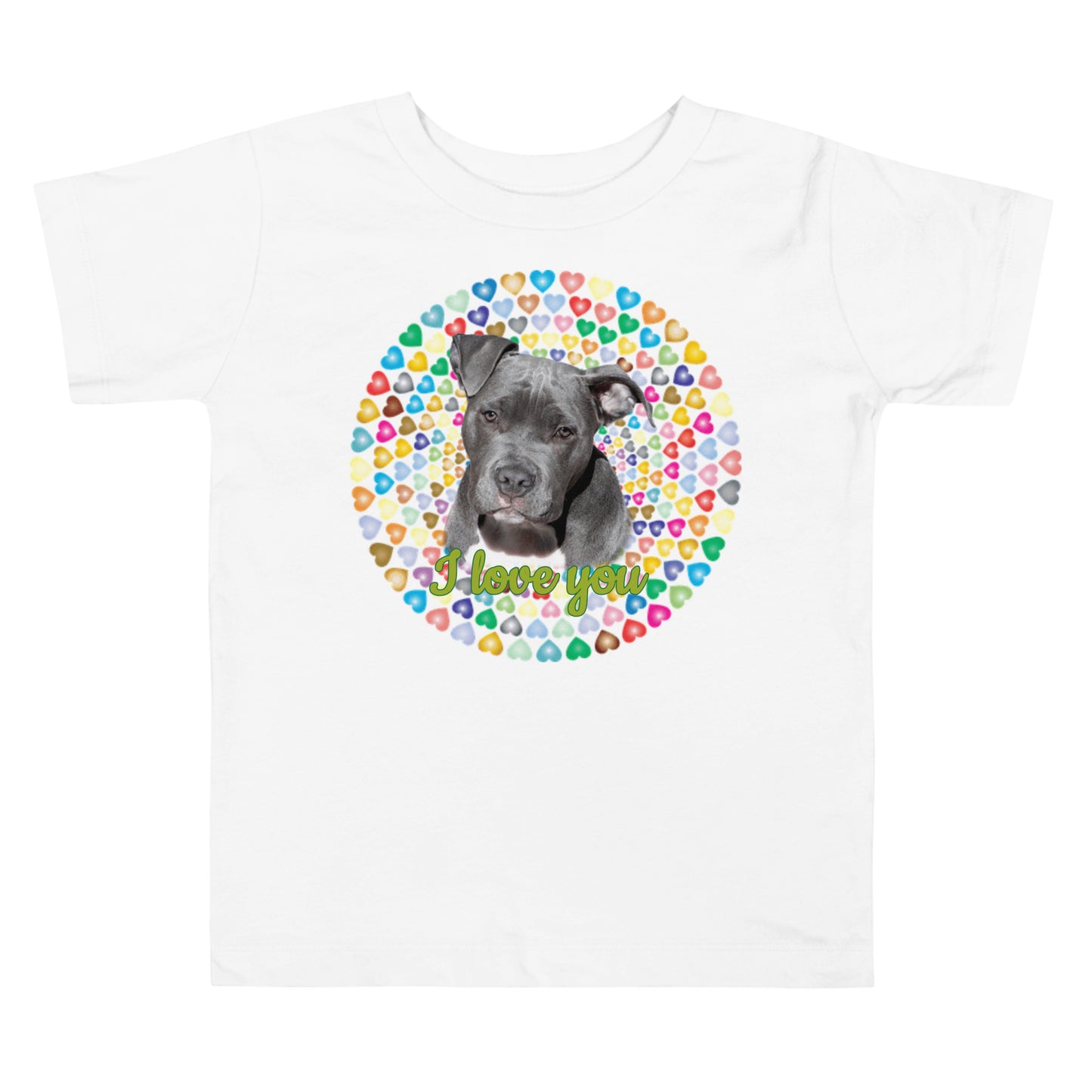 Toddler Short Sleeve Tee: Love Pitbull Big Dogs Big Hugs, Ltd.