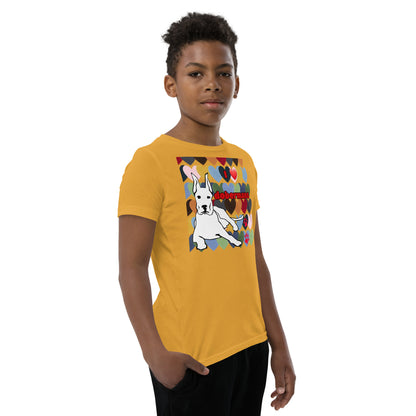 YOUTH Short Sleeve T-Shirt: Love Dobermans Big Dogs Big Hugs, Ltd.